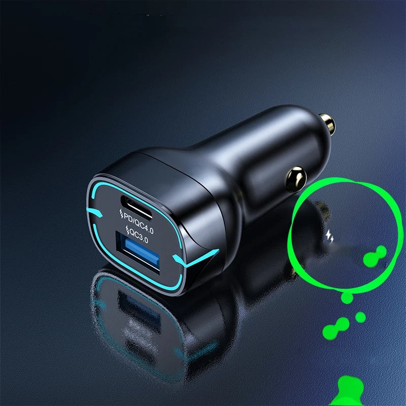 G10 Type-C+USB PD 30W+22.5W Fast Charging Adapter for 12-24V Car Charger G10 Type-C+USB PD 30W+22.5W Fast Charging Adapter for 12-24V Car Charger